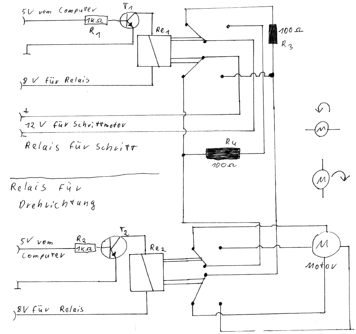 Bild vom Schaltplan der Steuerplatine
